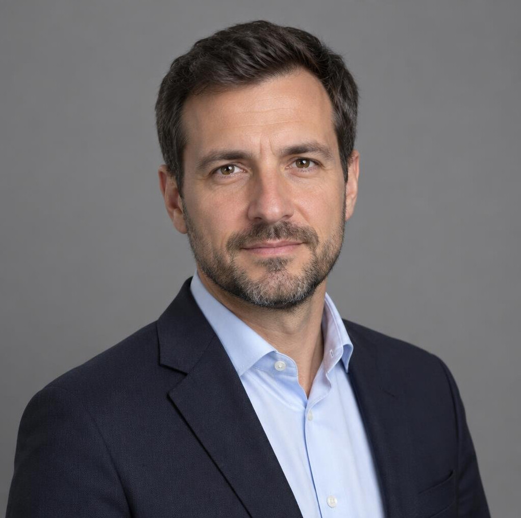 Studio portrait of a Swiss male legal and compliance editor in his 40s