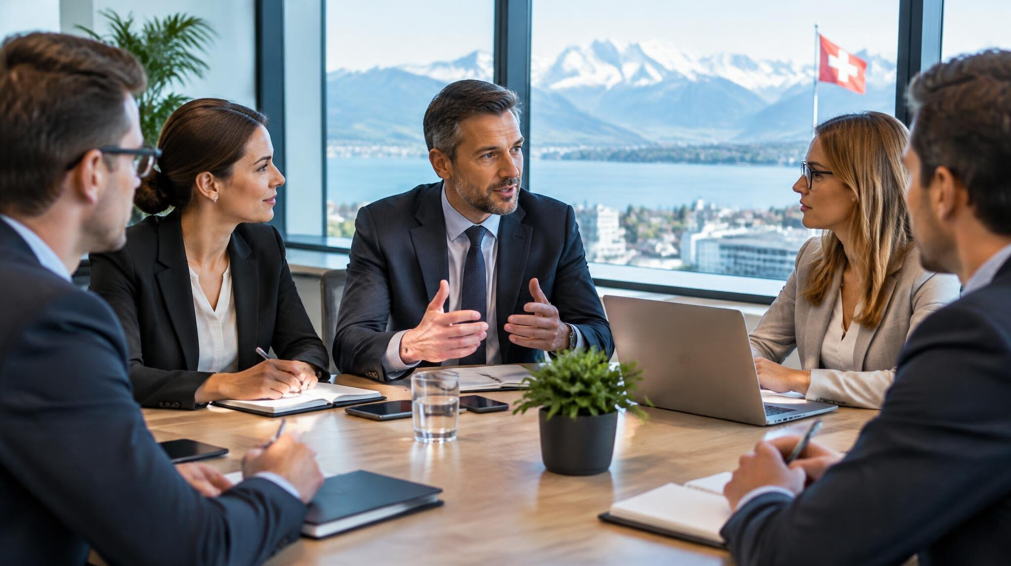group of business people in meeting