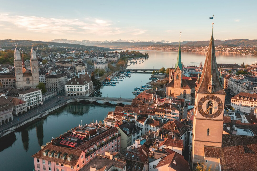 city skyline of zurich